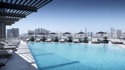 The pool at Four Seasons Hotel Abu Dhabi at Al Maryah Island. Courtesy Four Seasons Abu Dhabi