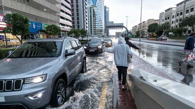 Most food delivery companies took their riders off the roads on Wednesday. Antonie Robertson / The National