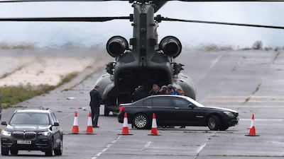 UK Home Secretary Suella Braverman arrives for a visit to the Manston immigration short-term holding facility in Kent. PA