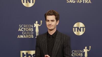 Best actor nominee Andrew Garfield arrives. AFP