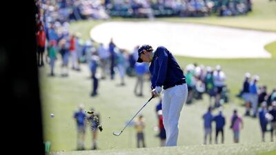 Cameron Smith, of Australia, hits on the first fairway during the first round of the Masters golf tournament Thursday, April 7, 2016, in Augusta, Ga. (AP Photo/Matt Slocum)