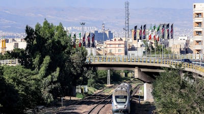 An intercity train in southern Tehran. Iran needs to reintegrate itself into the global economy to boost its bottom line. AFP