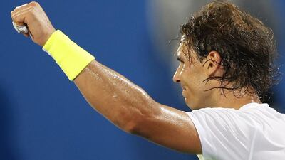 Rafael Nadal celebrates after winning against David Ferrer. Ali Haider / EPA