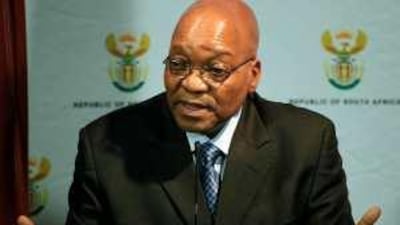 The South African president, Jacob Zuma, said his administration would hold itself to the highest standards of integrity. He also said there was nothing wrong with a member of his cabinet accepting a Dh514,000 car.