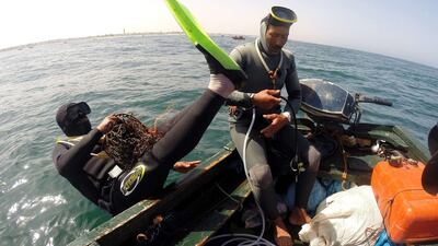 It can be dangerous work, especially for the many divers using obsolete equipment to reach depths of between 20 and 25 metres. Fadel Senna/AFP Photo