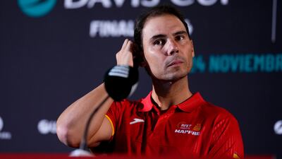 Rafael Nadal will call time on his remarkable tennis career after Spain's Davis Cup tie against the Netherlands. AP