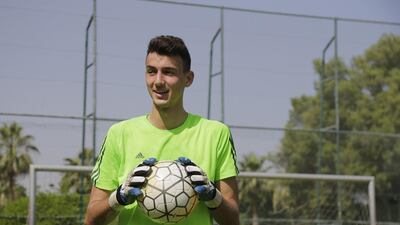 Jassem Koleilat, a 16-year-old Czech/Lebanese national who attends Dubai’s Lycee Francais Internationale Georges Pompidou, shows his skills in training. The teenager has signed with Ligue 2 club Stade Lavallois to pursue his professional dream. Jeffrey E Biteng / The National