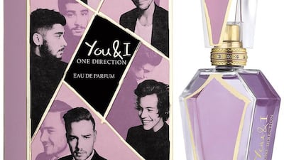 Scent of the singers: You & I rocketed to the top of the must-have perfumes list for female Directioners last year when the band released a fun, Mission Impossible-style spoof video clip in which they battle each other while trying to get their hands on the bottle of scent. The perfume features “bright splashes of mango and refreshing grapefruit are combined with a heart of creamy osmanthus, exotic orchid and soft peony to offer a romantic signature that captures the peak of nature in bloom”. Dh220 for 50ml, Dh290 for 100ml from Virgin Megastores. Courtesy of Virgin Megastore
