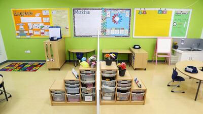 Partitions are placed in Year 1 classrooms.