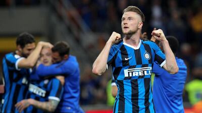 5th: Inter Milan fans weren't all chuffed with the move to partially diagonal stripes although I say well done to Nike for trying something different. The white sleeve cuffs and neckline make this shirt worthy of a summer's day outing as well as in the deep winter mud. EPA