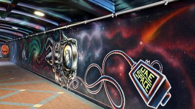 Street art and graffiti in the tunnel of the Abu Dhabi Corniche. Chris Whiteoak / The National