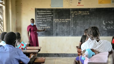 In Uganda, where pregnant girls all required to drop out of school, a group of teenagers successfully appealed to re-enrol in catch-up learning so that they could be allowed to return to school. Courtesy Save the Children
