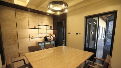 Private dining area at Al Faya Lodge in Sharjah. Satish Kumar / The National