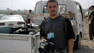 The National's Ali Al Shouk, during his time reporting in Iraq. Photo: Ali Al Shouk