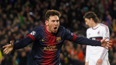 Barcelona's Lionel Messi was in form against AC Milan last night.
