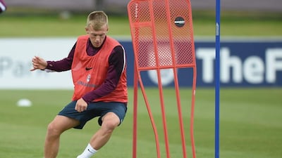 Southampton player James Ward-Prowse shown in action during England U21 training on Tuesday ahead of the U21 Euros. Michael Regan / Getty Images