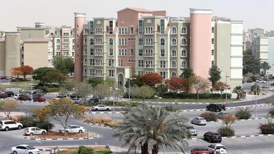 Residential apartments in the Discovery Gardens area developed by Nakheel in Dubai. Pawan Singh / The National