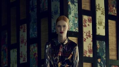 TALES FROM THE ORIENT: Dress, Dh8,850, Mary Katrantzou. Boots, Dh6,800, Santoni