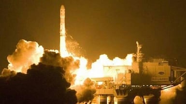Thuraya, the satellite-based mobile phone company in Abu Dhabi, sent Thuraya-1 into orbit, carried by a rocket fired from a Pacific Ocean platform on October 21, 2000. Photo: Thuraya Telecoms