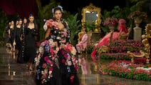 Leonie Cassel, daughter of Italian actress Monica Bellucci, opens Dolce & Gabbana's Alta Moda show in Taormina, Sicily. Photo: Dolce & Gabbana