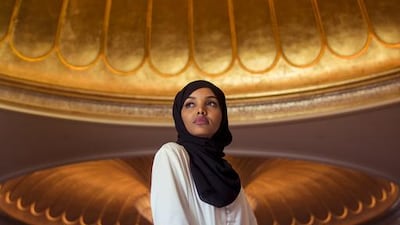 Model Aden at The Emirates Palace hotel. Courtesy Etihad Airways