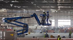 Dubai Exhibition Center at Expo Dubai progress update. Antonie Robertson/The National