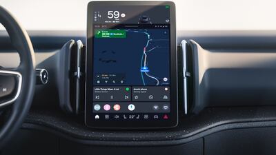 The EX30's sizeable touchscreen