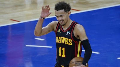 Trae Young of the Atlanta Hawks celebrates after defeating the Philadelphia 76ers during Game 7 of the Eastern Conference semifinals. AFP