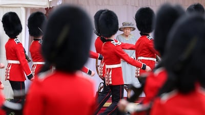 The servicemen and women on parade numbered almost 275, with 70 horses, compared with the 85 soldiers who took part in the ceremony last summer. Reuters