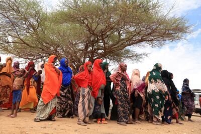 Internally displaced Ethiopians queue to receive food aid in the Higlo camp, in the country's Somali region. Reuters