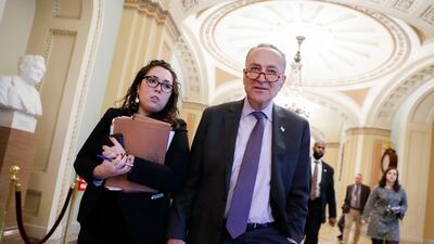 Senate minority leader Chuck Schumer helped reach a two-year bipartisan budget deal that adds billions of dollars in federal spending. EPA/SHAWN THEW