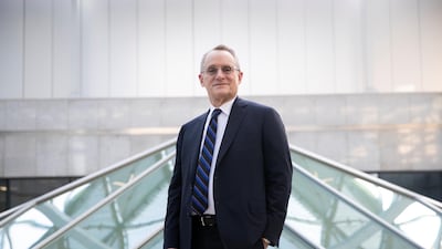 Howard Marks of Oaktree Capital, at the Dubai International Financial Centre. His latest book, Mastering the Market Cycle, was released last month. Reem Mohammed/The National