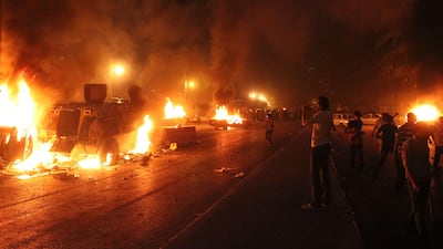 Egyptian Coptic Christians clash with soldiers and anti-riot police during a protest in Cairo against the attack on a church in southern Egypt in October 9, 2011. Hundreds of Egyptian Muslims and Coptic Christians exchanged blows and threw stones Sunday n???