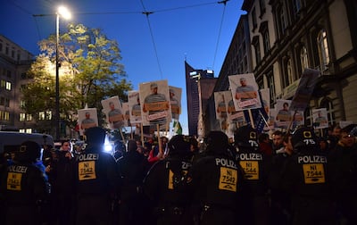 It is feared the German far-right scene grew in strength during protests against Covid-19 restrictions. AFP