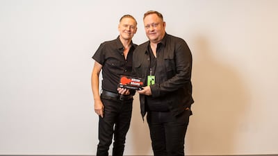 Thomas Ovesen with Bryan Adams, who recently performed in Dubai. Photo: Thomas Ovesen