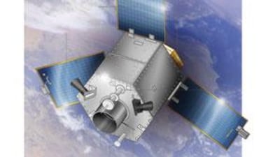 An artist's impression of the DubaiSat-1, which is due to launch on Wednesday.