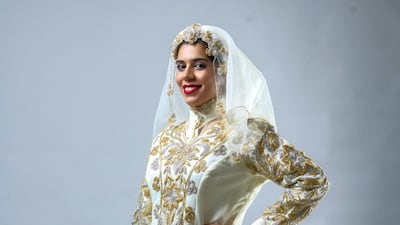 MAKKAH: This outfit is common in Hijaz, particularly in Makkah. It is sometimes called the Princessa, which is the name of the pattern you'd buy if you wanted to make it. The cut is the unifying element here, as it comes in many colours, and can be worn at different events, the more formal the occasion, the more intricate the embroidery. The one here is a more formal version.