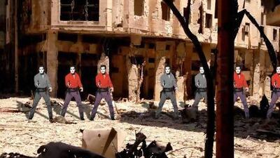 Andy Warhol's Elvis in a piece from the Syrian Museum series by Tammam Azzam. Courtesy Tammam Azzam / Ayyam Gallery