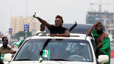 The EndSARS protest erupted in Nigeria last year after a video of a man being killed by the notorious Special Anti-Robbery Squad police unit went viral. Reuters