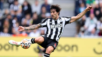 Sandro Tonali of Newcastle United in action. Getty