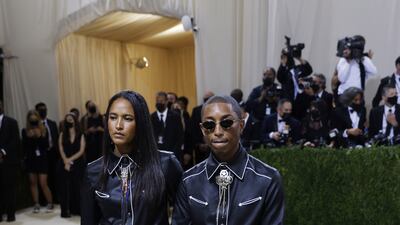 For the In America: A Lexicon of Fashion 2021 Met Gala, Williams and his wife Helen Lasichanh wear matching cowboy-inspired looks. EPA