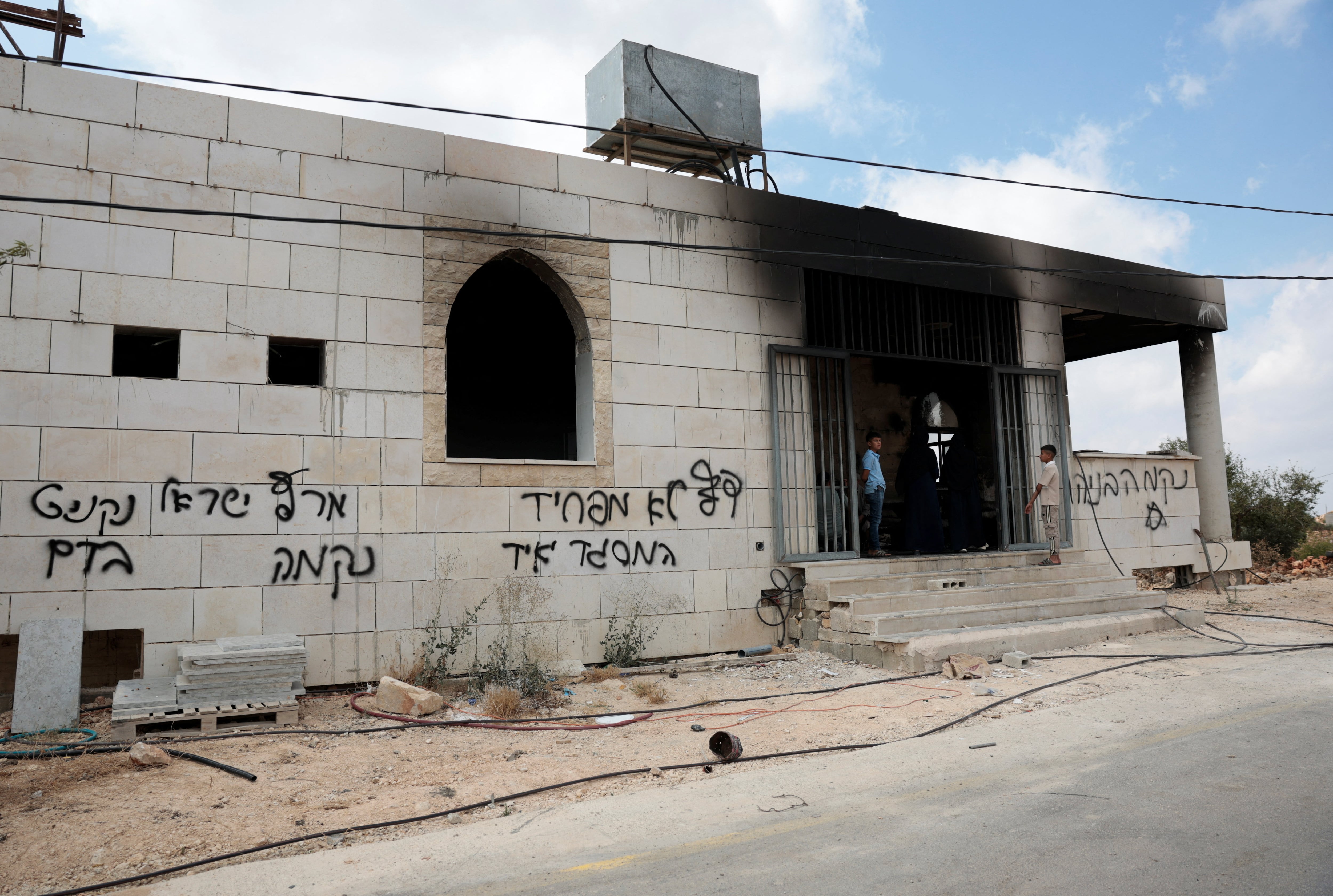 Image linked from the original feed: Two mosques set ablaze as settler violence surges across West Bank