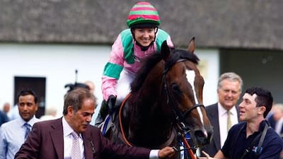 Dream Ahead had jockey Hayley Turner aboard when winning the Darley July Cup.