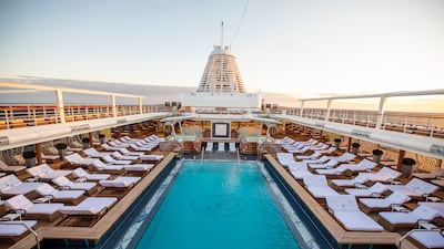 The pool deck