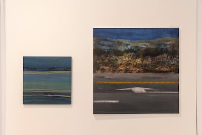 Ismail Al Rifai's landscapes draw on familiar roads and routes travelled as part of everyday life. Antonie Robertson / The National