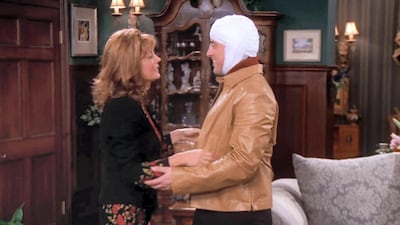 'The One With Joey's New Brain' (season 7, episode 15): Joey's 'Days of Our Lives' character, Dr Drake Ramoray, comes out of a coma and gets a new brain. But the real winner in this episode is Ross, who tries to learn the bagpipes to play as a surprise at Monica and Chandler’s wedding. Go back and watch the final scene, when Ross is performing for the group, and watch the actors try, and fail at times, to keep a straight face. Courtesy Netflix