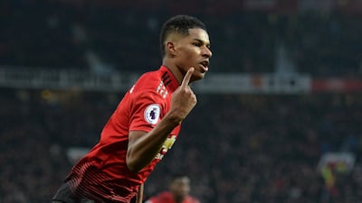 Marcus Rashford scored the second goal in Manchester United's win over Brighton & Hove Albion. Reuters