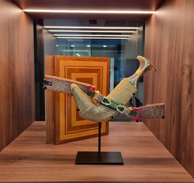 The Khanjar Dagger was presented to Sirdhana by Sheikh Rashid bin Saeed, former Ruler of Dubai, in 1970. Photo: P&O Heritage / DP World