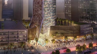 The company is building the tower between two existing blocks on Burj Khalifa Street in Business Bay. Courtesy SRG Holding