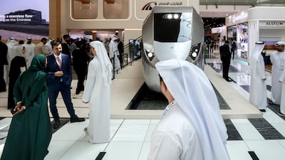 Day one of the Global Rail conference at Adnec in Abu Dhabi. Victor Besa / The National